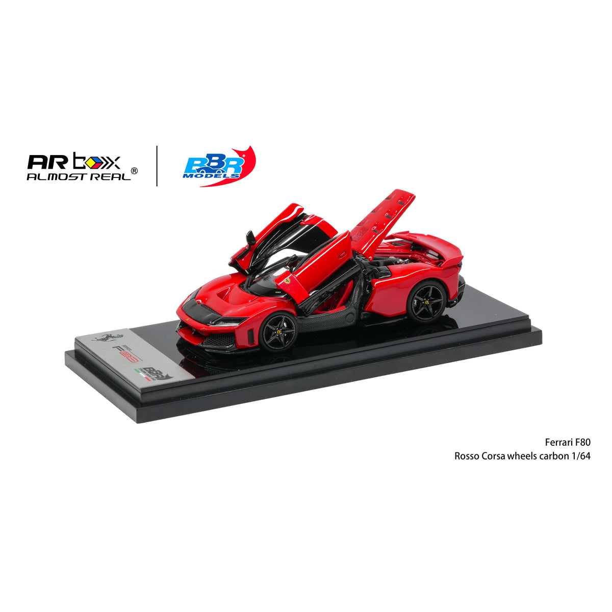 BBR Models 1:64 Ferrari F80 Rosso Corsa Carbon Wheels CTE 2026