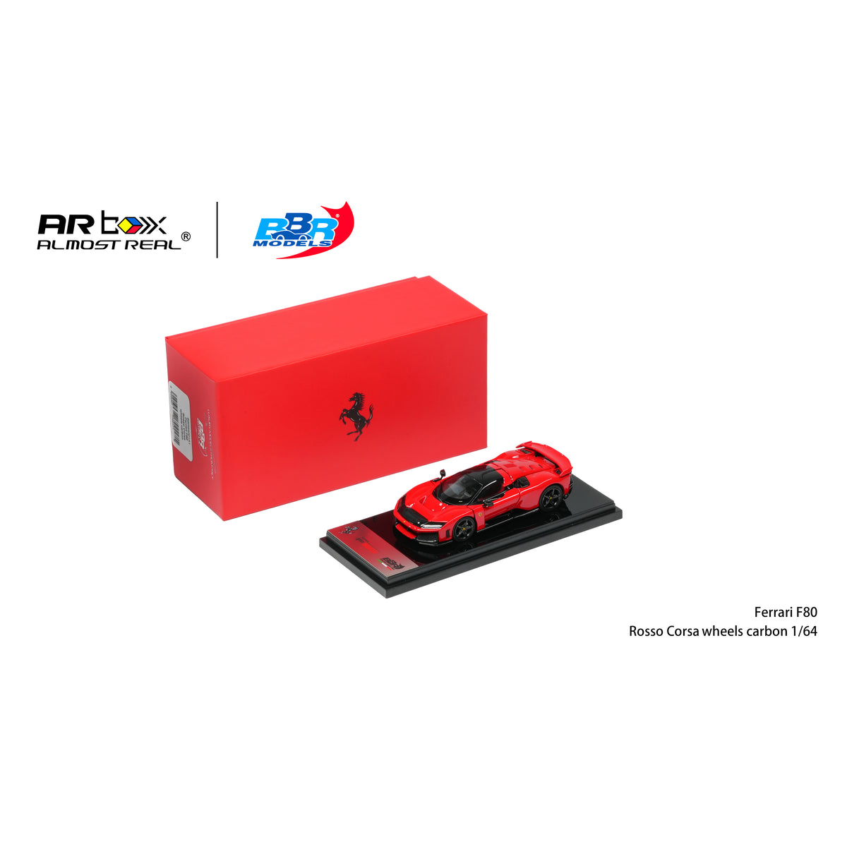 BBR Models 1:64 Ferrari F80 Rosso Corsa Carbon Wheels CTE 2026