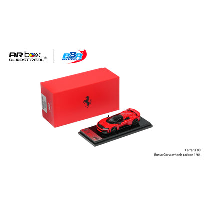 BBR Models 1:64 Ferrari F80 Rosso Corsa Carbon Wheels CTE 2026