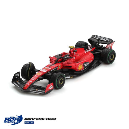 BBR Models 1:64 Ferrari F1 SF23 #55 C. Sainz 2023 Monaco GP