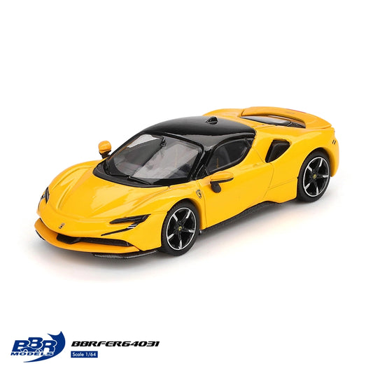 BBR Models 1:64 Ferrari SF90 Giallo Modena Yellow BBRFER64031