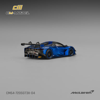 [PRE ORDER] CM Model 1:64 Mclaren 720SGT3X Aurora Blue