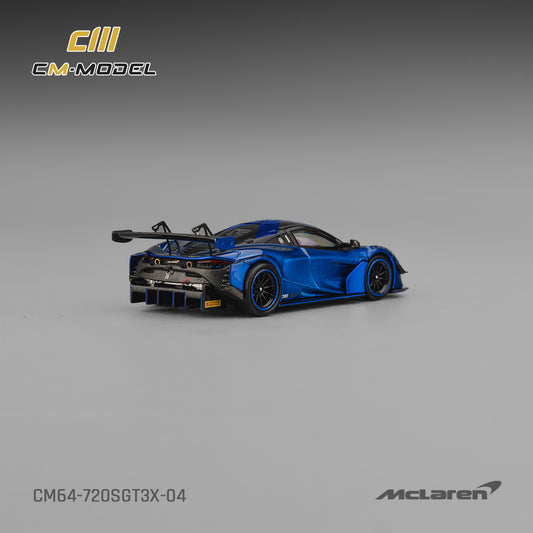 [PRE ORDER] CM Model 1:64 Mclaren 720SGT3X Aurora Blue