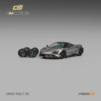 CM Model 1:64 Mclaren 765LT Silver Gray