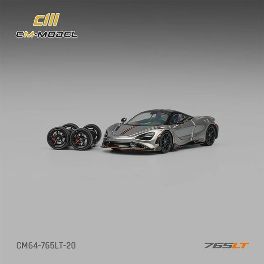 CM Model 1:64 Mclaren 765LT Silver Gray