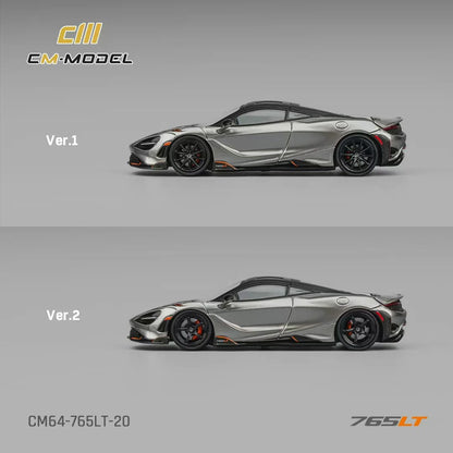 CM Model 1:64 Mclaren 765LT Silver Gray