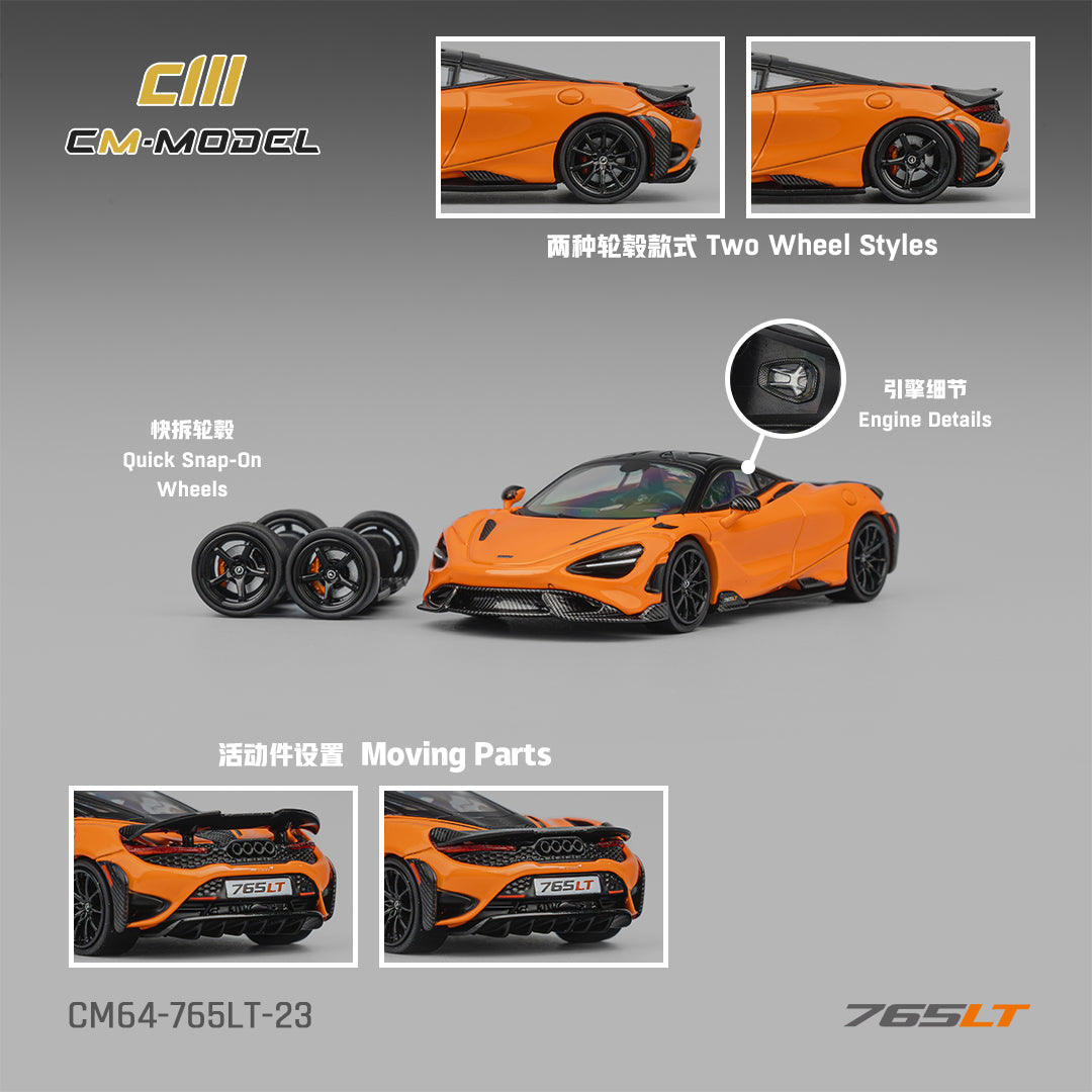 [PRE ORDER] CM Model 1:64 Mclaren 765LT Papaya Orange