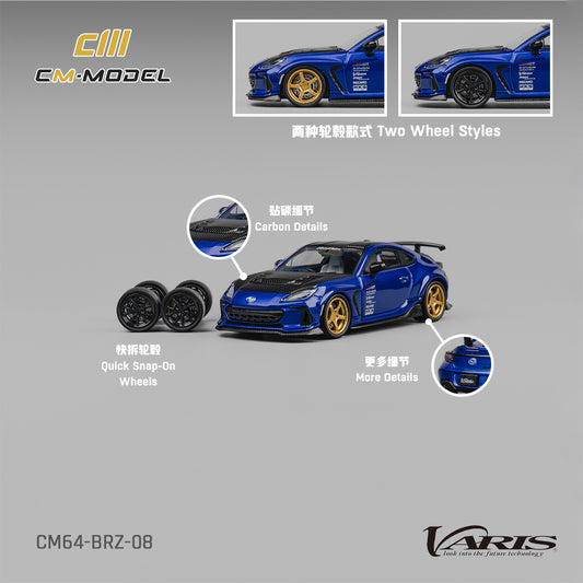 [PRE ORDER] CM Model 1:64 Subaru BRZ Varis Widebody Blue