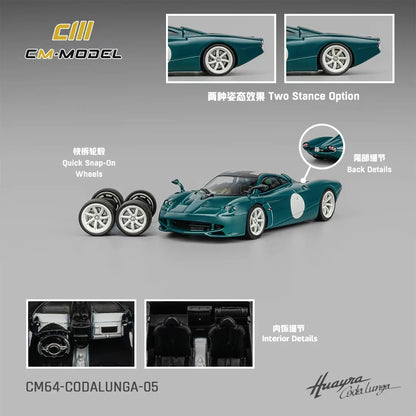 CM Model 1:64 Pagani Codalunga Green