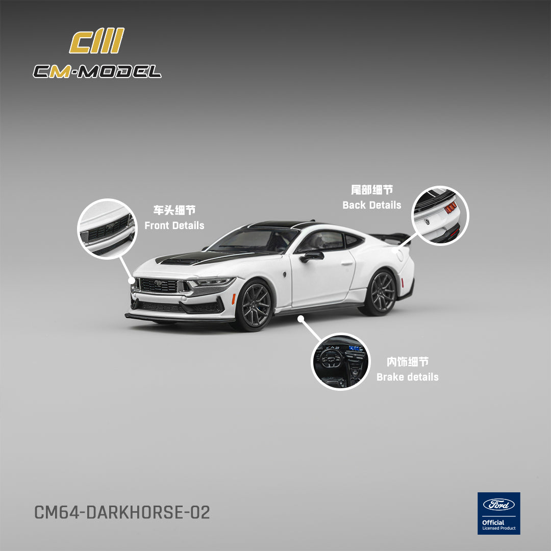 [PRE ORDER] CM Model 1:64 Ford Mustang DarkHorse Oxford White