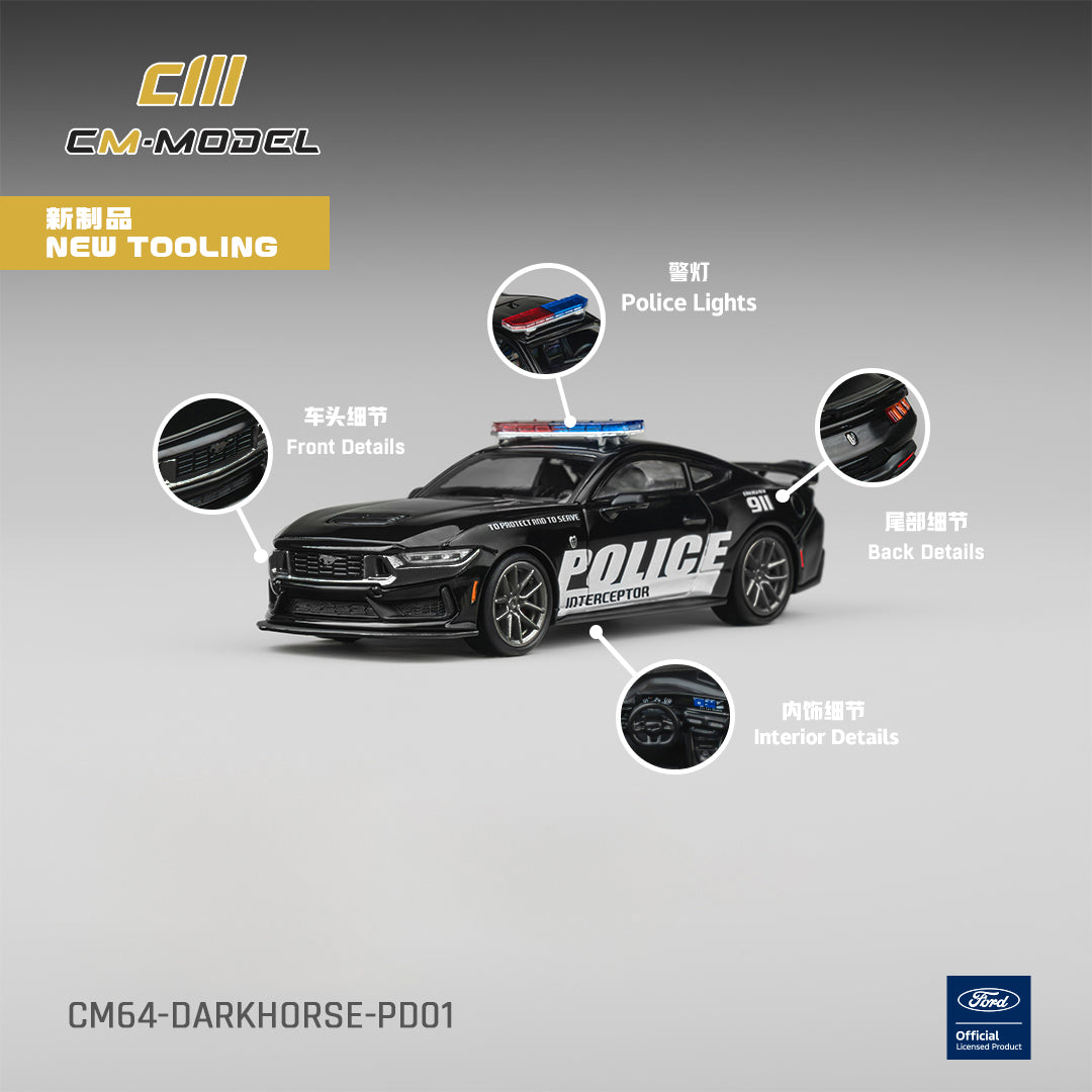 [PRE ORDER] CM Model 1:64 Ford Dark Horse Police Car