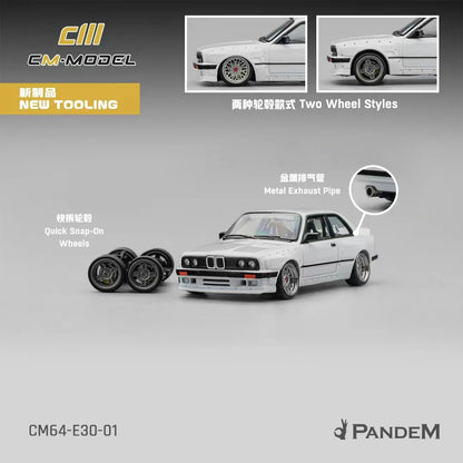 CM Model 1:64 Pandem M3 E30 Pearl White