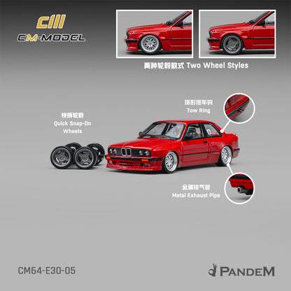 [PRE ORDER] CM Model 1:64 Pandem M3 E30 Bright Red