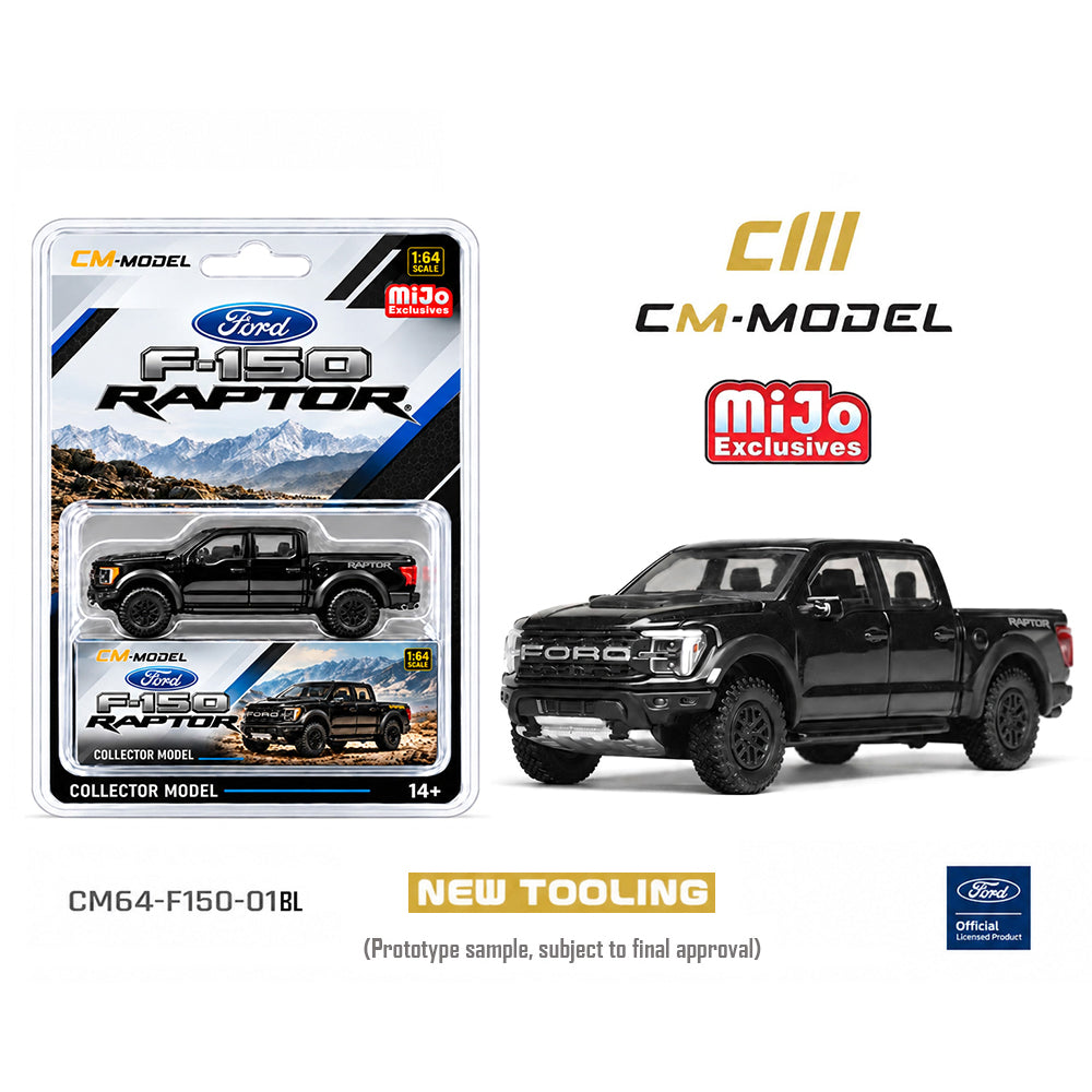 [PRE ORDER] CM Model 1:64 Ford F-150 Raptor Agate Black Mijo Exclusives Limited Edition