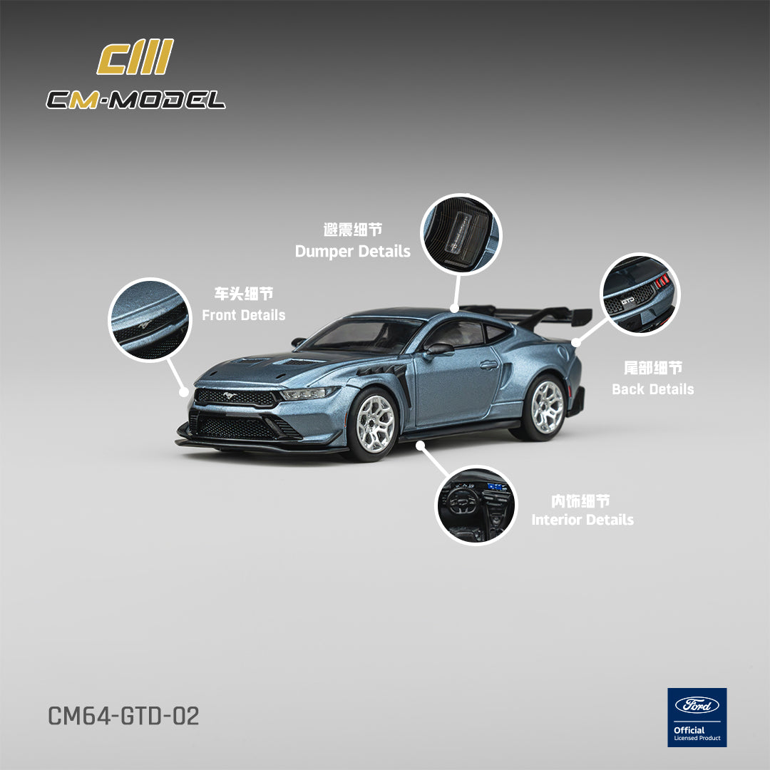 [PRE ORDER] CM Model 1:64 Ford Mustang GTD Indulgent Blue