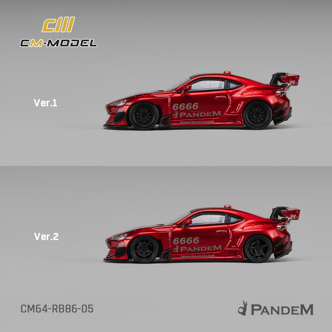 [PRE ORDER] CM Model 1:64 Toyota GT86 Pandem Widebody V3.5 Metallic Red