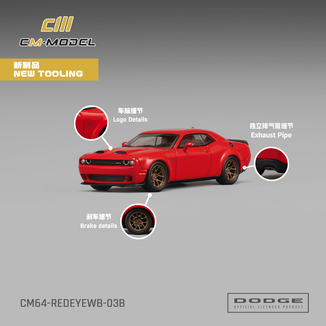 [PRE ORDER] CM Model 1:64 Dodge Challenger SRT Hellcat Redeye Widebody Torred Clearcoat