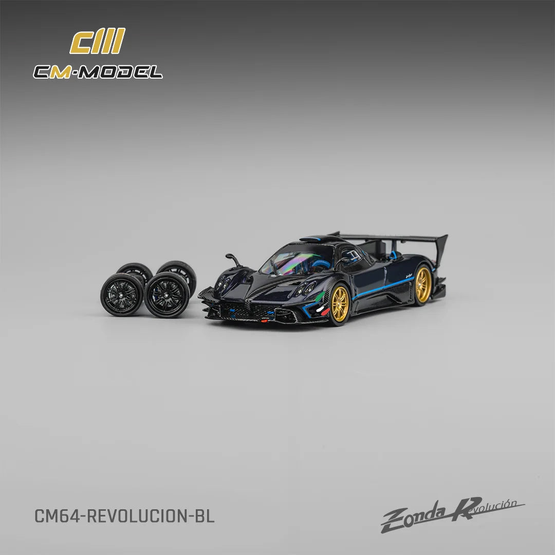 CM Model 1:64 Pagani Zonda Revolucion Metallic Blue