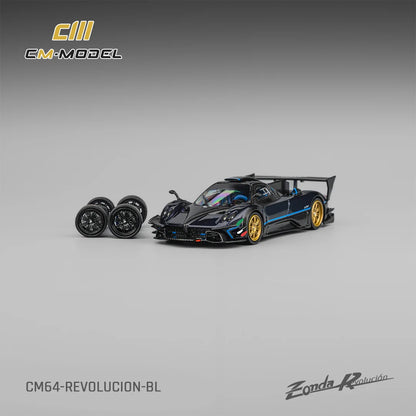 CM Model 1:64 Pagani Zonda Revolucion Metallic Blue