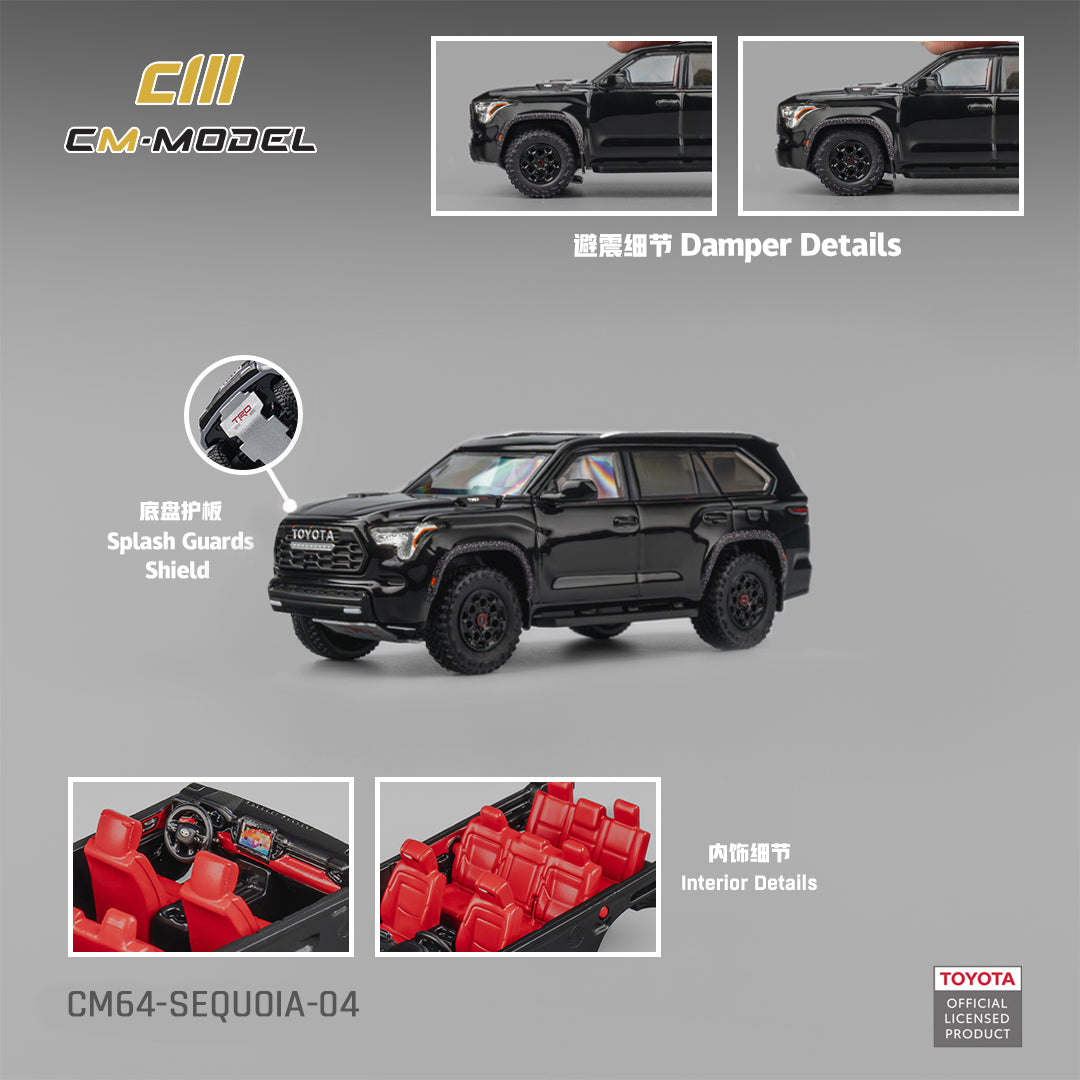[PRE ORDER] CM Model 1:64 Toyota Sequoia Midnight Black
