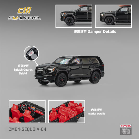 [PRE ORDER] CM Model 1:64 Toyota Sequoia Midnight Black