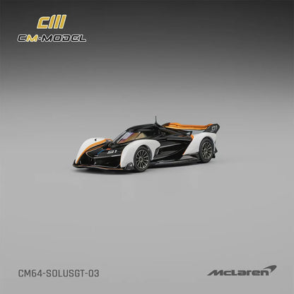 CM Model 1:64 Mclaren Solus GT Black and White