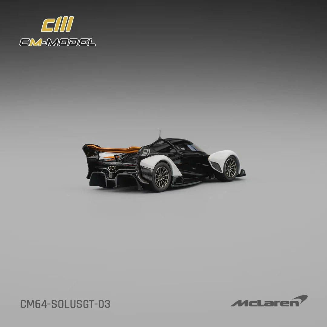 CM Model 1:64 Mclaren Solus GT Black and White