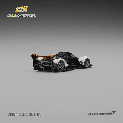 CM Model 1:64 Mclaren Solus GT Black and White