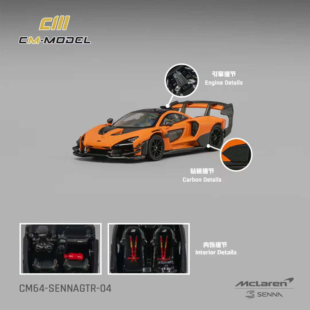CM Model 1:64 Mclaren Senna GTR Papaya Orange