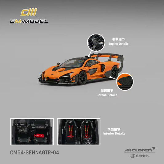 CM Model 1:64 Mclaren Senna GTR Papaya Orange