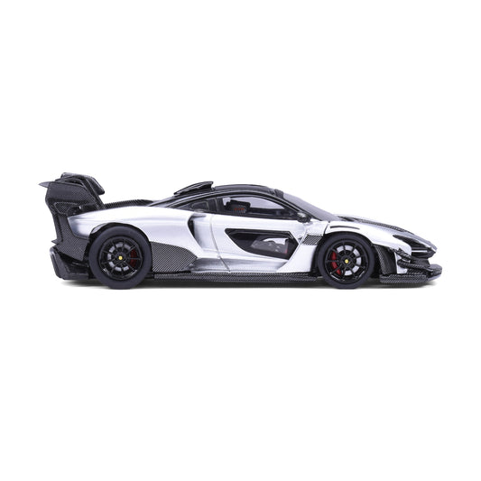 CM Model 1:64 Mclaren Senna GTR Metallic Silver Gray