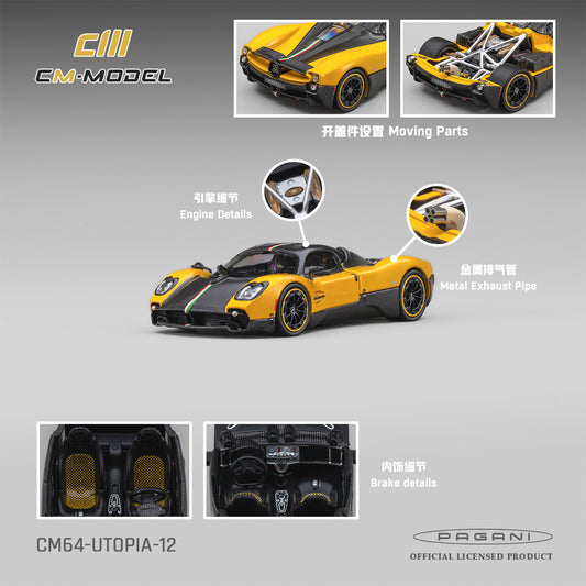 [PRE ORDER] CM Model 1:64 Pagani Utopia Giallo Ginevra