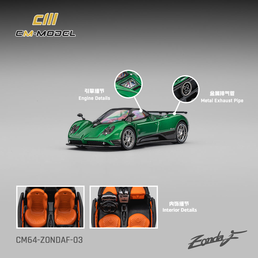 [PRE ORDER] CM Model 1:64 Pagani ZondaF Metallic Emerald Green