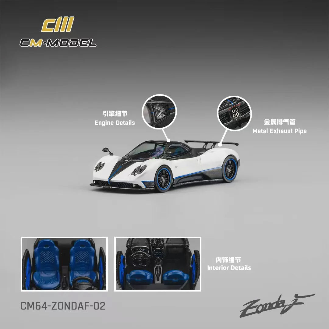 CM Model 1:64 Pagani Zonda F Pearl White