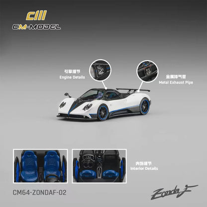 CM Model 1:64 Pagani Zonda F Pearl White