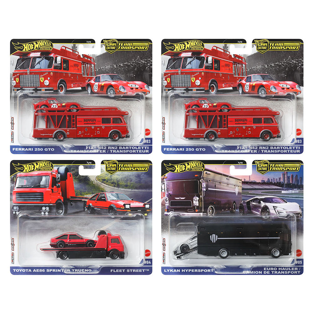 Hot Wheels Premium 1:64 Team Transport 2025 Mix H Case of 4