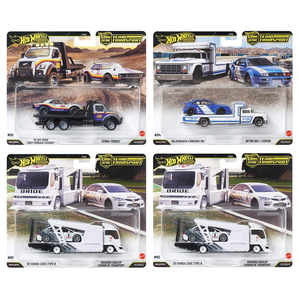 [PRE ORDER] Hot Wheels Premium 1:64 Team Transport 2026 Mix L Case of 4