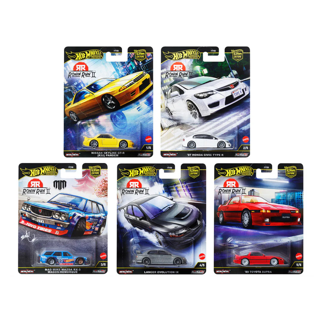 Hot Wheels Premium 1:64 Car Culture Ronin Run Case M Set of 5 FPY86-961M