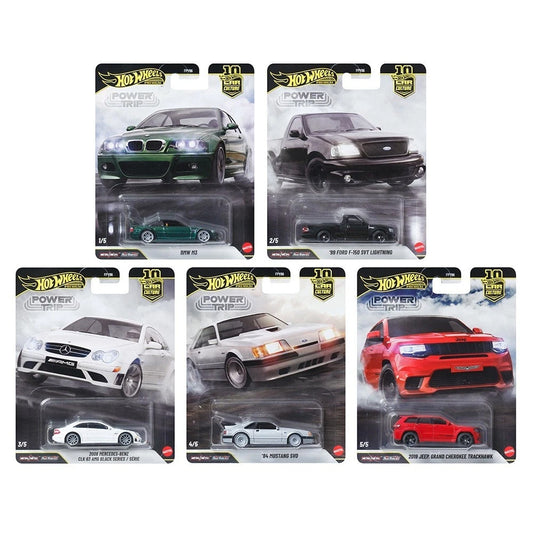 Hot Wheels Premium 1:64 Car Culture Power Trip Case R Set of 5 FPY86-961R