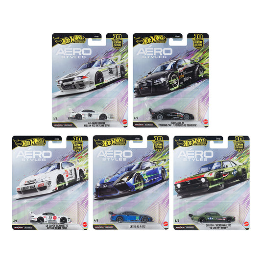 [PRE ORDER] Hot Wheels Premium 1:64 Car Culture Aéro Styles Case U Set of 5 FPY86-961U