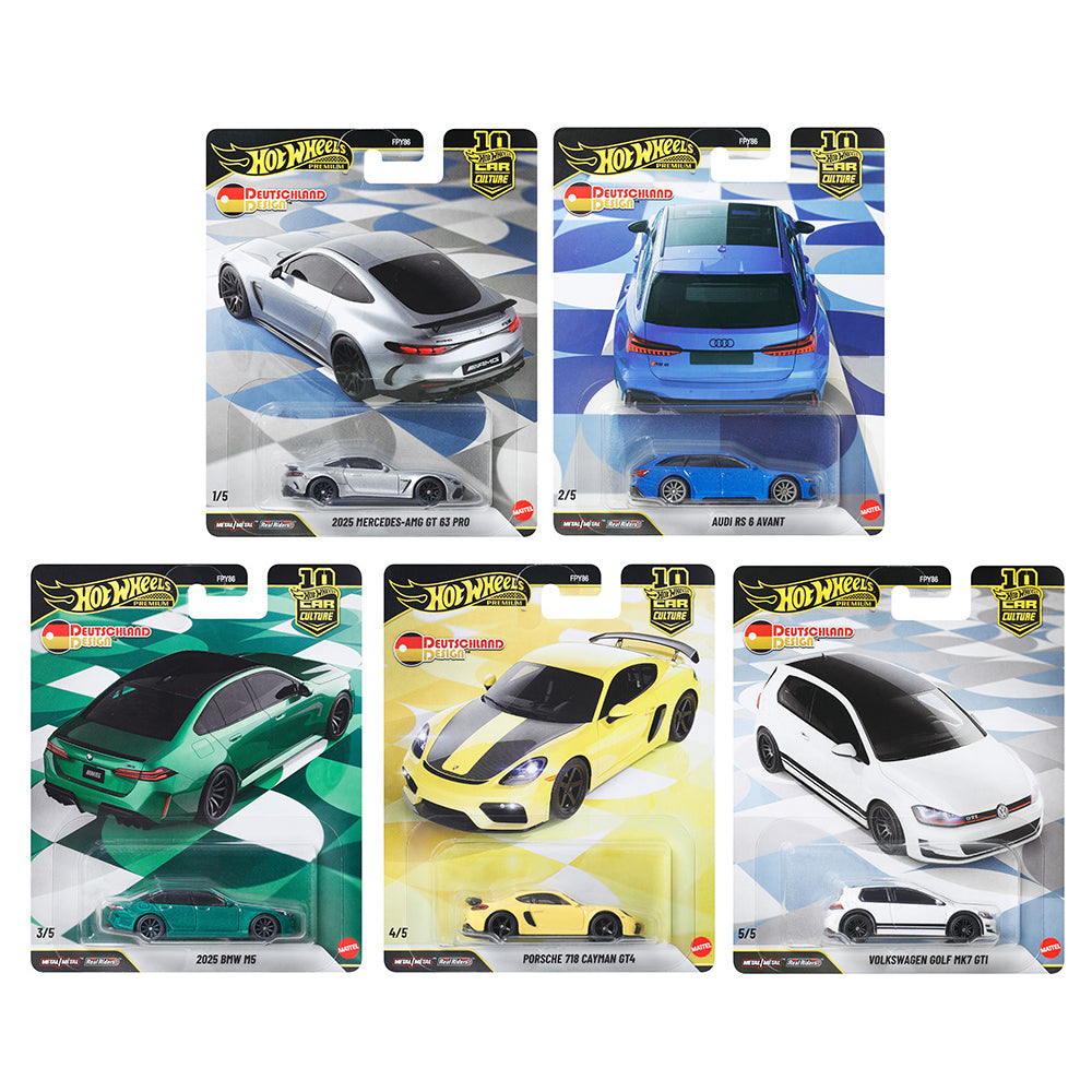 [PRE ORDER] Hot Wheels Premium 1:64 Car Culture Deutschland Design Case W Set of 5