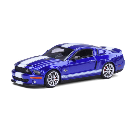Motorhelix 1:64 2007 Ford Mustang Shelby GT500 Super Snake Metallic Blue