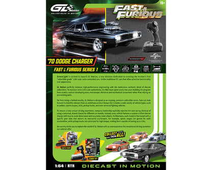 Greenlight Motion 1:64 RC 1970 Dodge Charger Dom's Charger GLM-612002