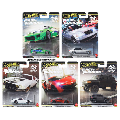 Hot Wheels Premium 1:64 Fast and Furious 25th Anniversary Case N Case of 10