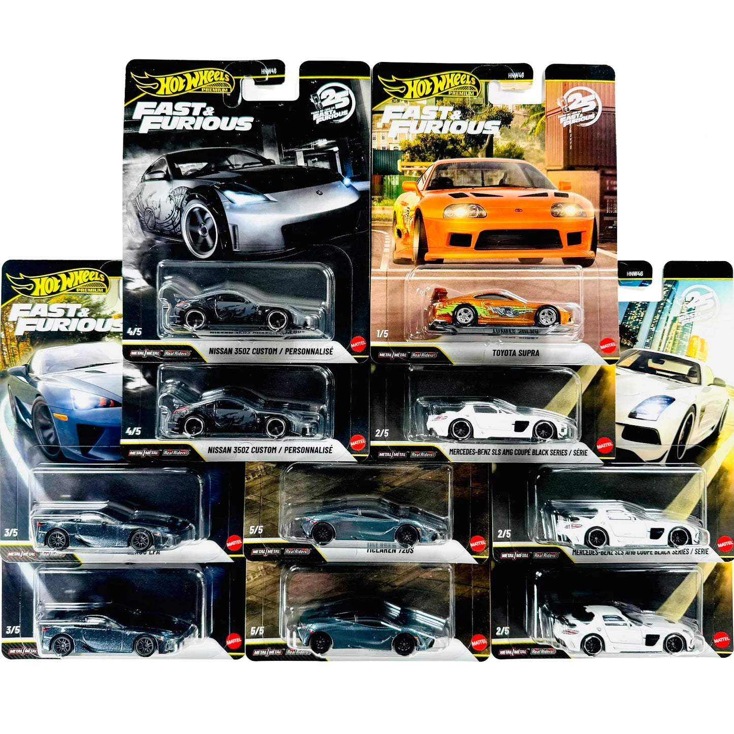 [PRE ORDER] Hot Wheels Premium 1:64 Fast and Furious 25th Anniversary Case R Set of 10