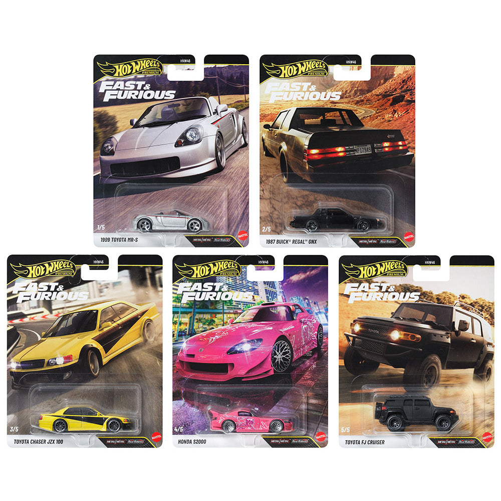 [PRE ORDER] Hot Wheels Premium 1:64 Fast and Furious 25th Anniversary Case S Set of 5