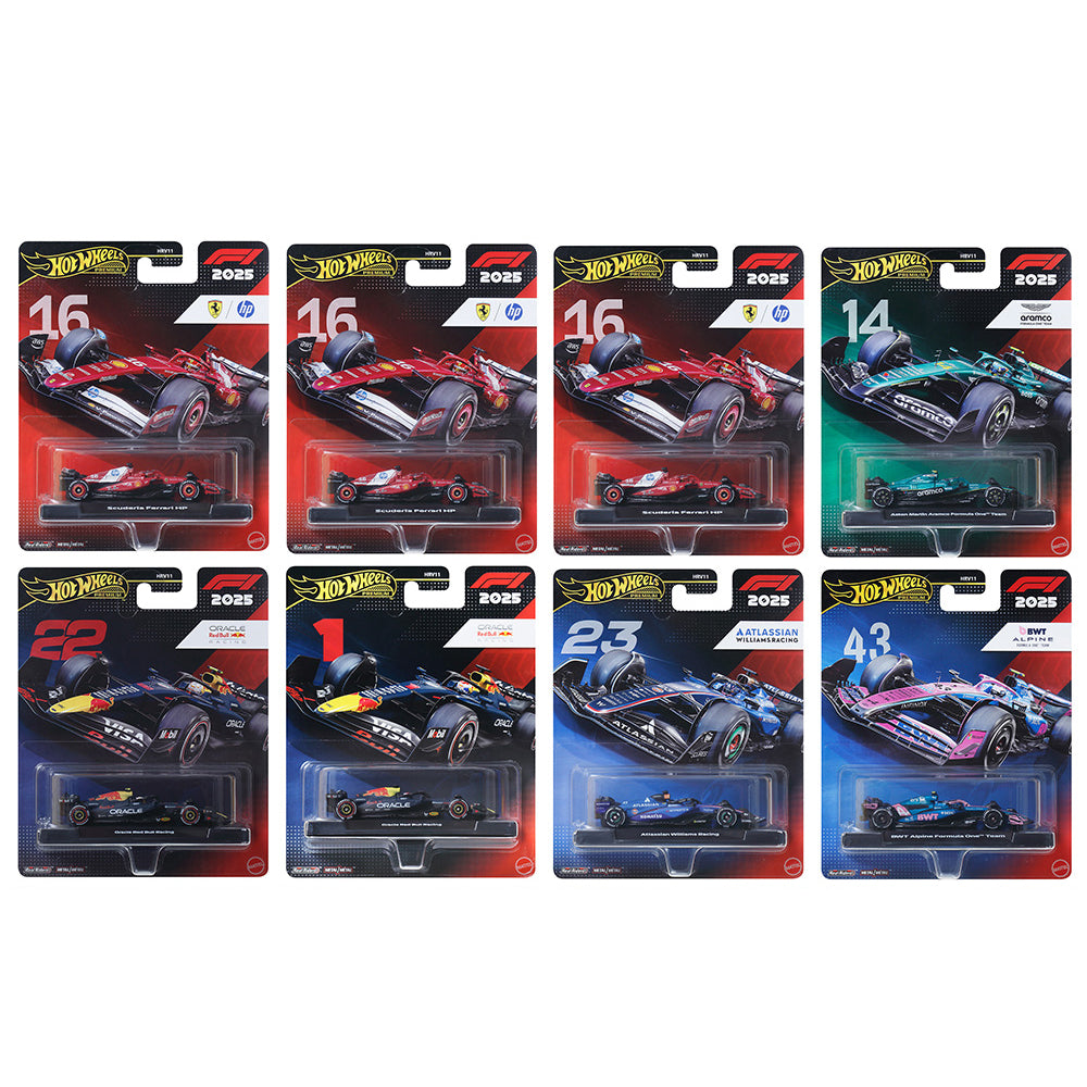 Hot Wheels Premium 1:64 Formula 1 2026 Mix M Case of 8