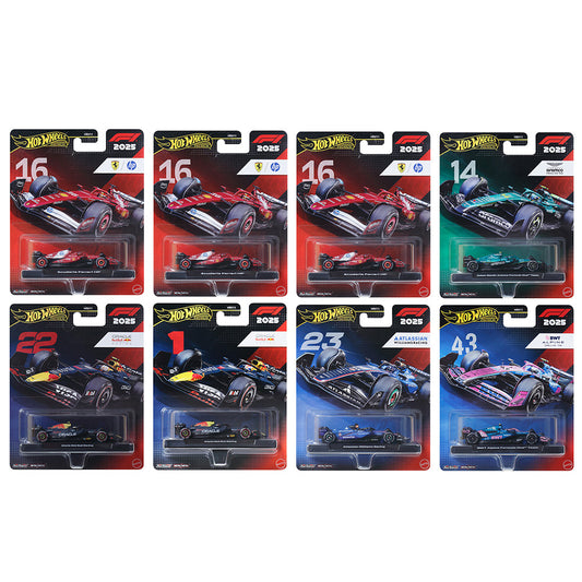 Hot Wheels Premium 1:64 Formula 1 2026 Mix M Case of 8