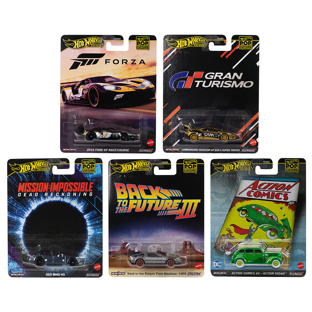 Hot Wheels Premium 1:64 Pop Culture 2025 Mix L Set of 5