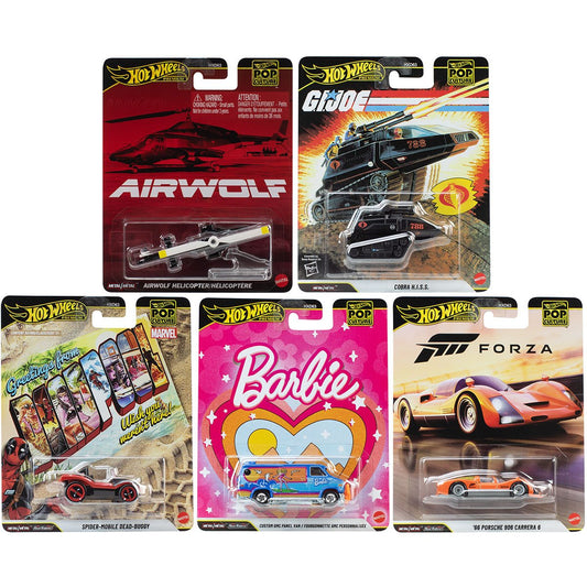 Hot Wheels Premium 1:64 Pop Culture 2025 Case Q Set of 5 HXD63-956Q